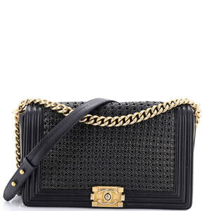 Chanel Boy Flap Bag Braided Sheepskin #254993C29B